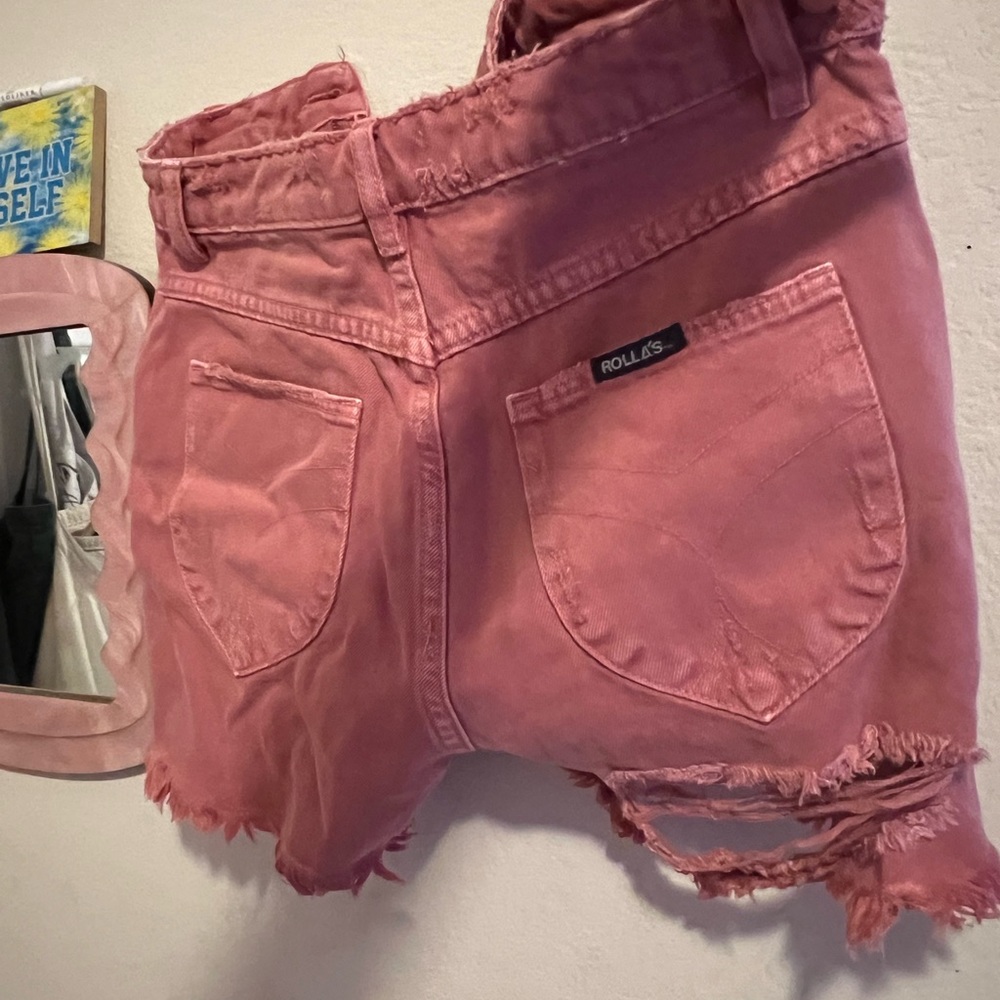High Rise Slim Pink Jeans - Picture 3 of 4